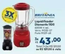Lojas Becker Liquidificador Diamante 1100 oferta