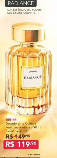 Jequiti Desodorante Colônia Feminina Radiance oferta