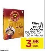 Carrefour 3 corações - filtro de papel oferta