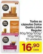 Carrefour Nestlé - todas as cápsulas dolce gusto linha regular oferta