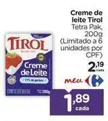 Carrefour Tirol - creme de leite oferta