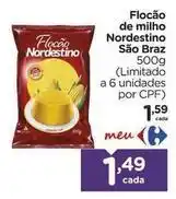 Carrefour São braz - flocão de milho nordestino oferta