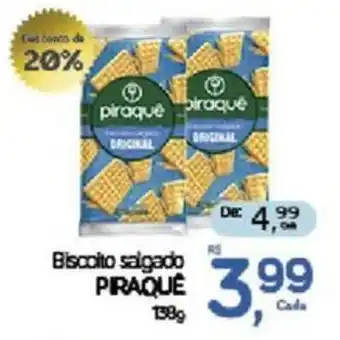 Cometa Supermercados Biscoito salgado PIRAQUE oferta