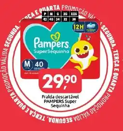 Supermercados Nori Fralda descartável Pampers Super Sequinha oferta