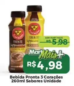 Mart Minas Bebida Pronta 3 Corações oferta