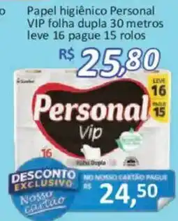 Supermercados Savegnago Papel higiênico personal vip oferta