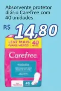 Supermercados Savegnago Absorvente protetor diário carefree com 40 unidades oferta