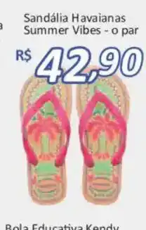 Supermercados Savegnago Sandália havaianas summer vibes - o par oferta