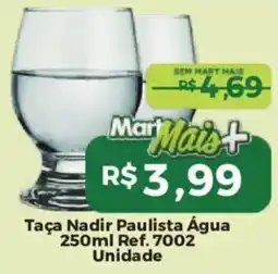 Mart Minas Taça Nadir Paulista Água oferta