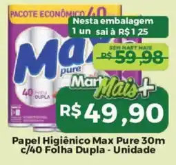 Mart Minas Papel Higiênico Max Pure oferta