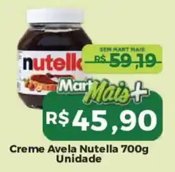 Mart Minas Creme Avela Nutella oferta