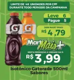 Mart Minas Isotônico Gatorade 500ml Sabores oferta