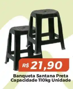 Mart Minas Banqueta Santana Preta oferta