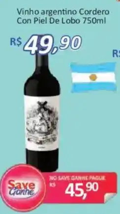 Supermercados Savegnago Vinho argentino Cordero Con Piel De Lobo oferta