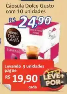 Supermercados Savegnago Cápsula dolce gusto com 10 unidades oferta
