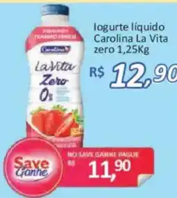 Supermercados Savegnago Iogurte líquido carolina la vita zero oferta