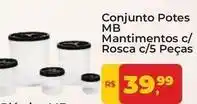 Tonin Superatacado Mb - conjunto potes mantimentos c/ rosca c/5 peças oferta