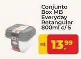 Tonin Superatacado Mb - conjunto box mb everyday retangular 800ml c/5 oferta