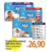 Atacadão Mili - fralda descartável ultra seca oferta