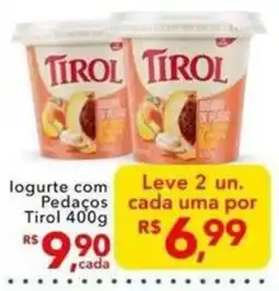 UniSuper logurte com pedaços tirol oferta