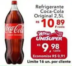 UniSuper Refrigerante Coca-Cola Original oferta