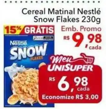 UniSuper Cereal matinal nestlé snow flakes oferta