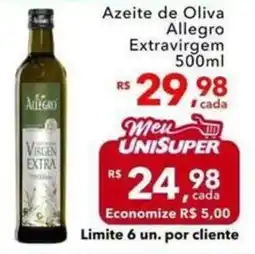 UniSuper Azeite de oliva allegro extravirgem oferta