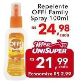 UniSuper Repelente off! family spray oferta