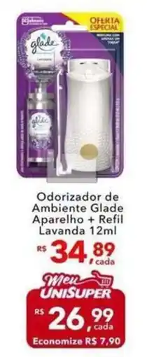 UniSuper Odorizador de Ambiente Glade Aparelho + Refil Lavanda oferta