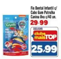 Rede Top Fio Dental Infantil c/ Cabo Gum Patrulha Canina Uva oferta