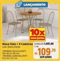 Deltasul Mesa oslo + 4 cadeiras oferta
