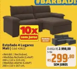 Deltasul Estofado 4 Lugares Mali oferta