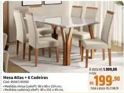 Deltasul Mesa atlas + 6 cadeiras oferta