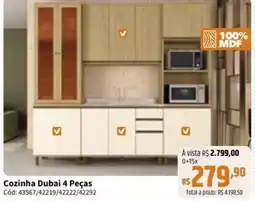 Deltasul Cozinha dubai 4 peças oferta