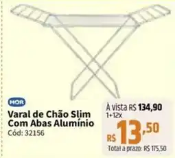 Deltasul Varal de Chão Slim Com Abas Alumínio oferta