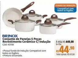 Deltasul Conjunto de Panelas 5 Peças Revestimento Cerâmico C/ Indução oferta