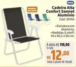 Deltasul Cadeira Alta Confort Sannet Alumínio oferta