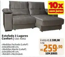 Deltasul Estofado 3 Lugares Confort oferta