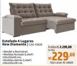 Deltasul Estofado 4 Lugares New Diamente oferta