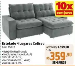 Deltasul Estofado 4 Lugares Coliseu oferta