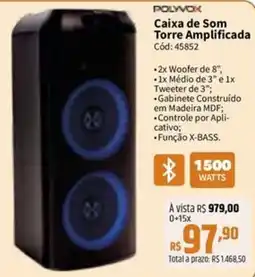 Deltasul Caixa de Som Torre Amplificada oferta