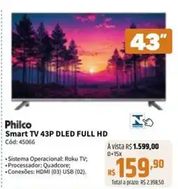 Deltasul Philco smart tv 43p dled full hd oferta