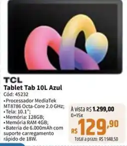 Deltasul Tcl tablet 10l azul oferta