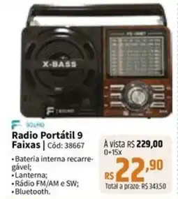 Deltasul Radio Portátil 9 Faixas oferta