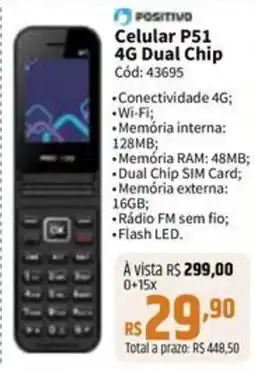 Deltasul Celular P51 4G Dual Chip oferta