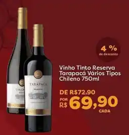 Mercadinhos São Luiz Vinho Tinto Reserva Tarapacá Vários Tipos oferta