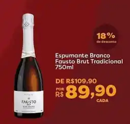 Mercadinhos São Luiz Espumante branco fausto brut tradicional oferta
