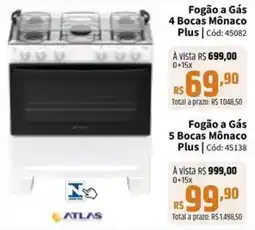 Deltasul Fogão a Gás 4 Bocas Mônaco Plus oferta