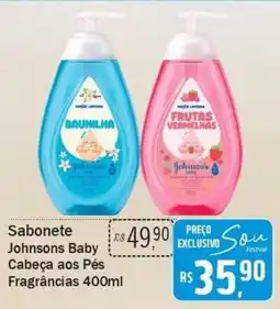 Festval Sabonete johnsons baby cabeça aos pés oferta
