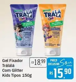 Festval Gel fixador trálálá com glitter kids tipos oferta